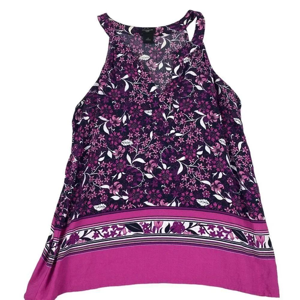 Ann Taylor Petite Floral Sleeveless Top Small Petite